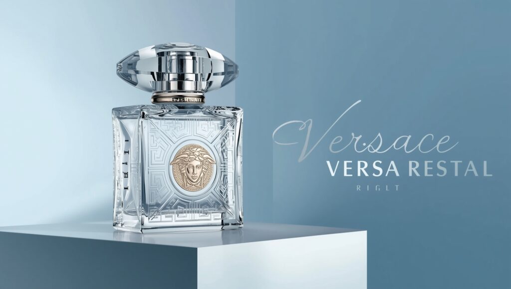 Versace Bright Crystal Review 2026 lucid origin: a luxurious glass bottle of Versace Bright Crystal