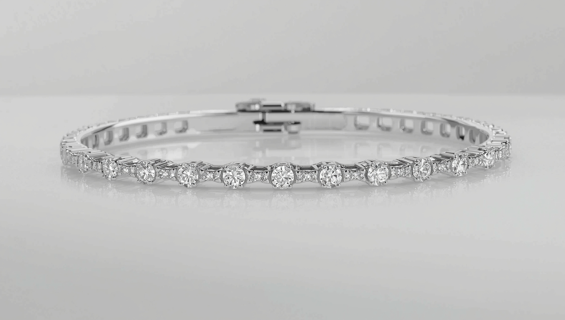 diamond white gold bangle bracelet