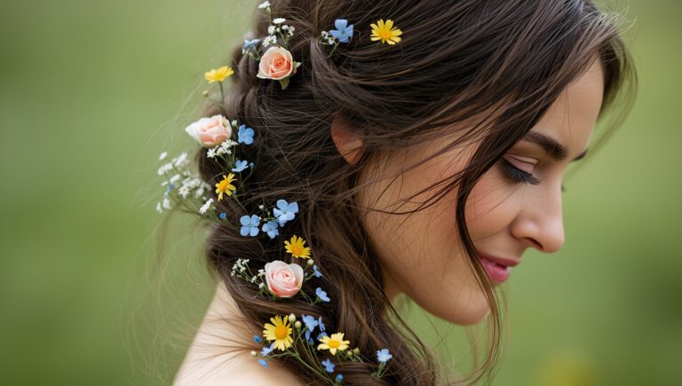 Boho Floral Braided Hairstyles